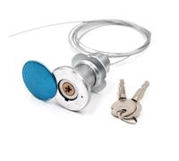 MonoSora Cilindro de cerradura manual de puerta de garaje con cable de tracción de 1,8 m y 2 llaves para paneles de puerta de 25 a 45 mm, núcleo de cobre de aleación de zinc