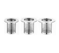 MonoSora Colador de drenaje de fregadero de acero inoxidable con filtro de malla fina para cabello y escombros de 5/5.5/2.56 pulgadas de diámetro, resistente a la corrosión, para cocina y baño, color