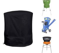 MonoSora Cubierta para astilladora de madera para exteriores, resistente al agua, tela Oxford 210D/420D, 85 x 110 cm, para trituradora eléctrica de hojas con dobladillo elástico y mango, color negro