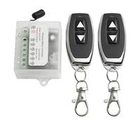 MonoSora Interruptor de control remoto inalámbrico CC 8-36 V 433 MHz para relé de avance y marcha atrás, carga máxima de 10 A, 2 controles remotos incluidos (blanco)