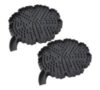 MonoSora Jabonera de silicona con drenaje para almacenamiento de jabón, diseño antideslizante en forma de flor, paquete de 2, blanco/gris/verde/azul/negro/morado/rosa negro