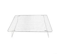 MonoSora Juego apilado del estante de enfriamiento de la torta hecho del acero inoxidable 304 con la rejilla de la circulación del aire para hornear y asar (una sola capa)