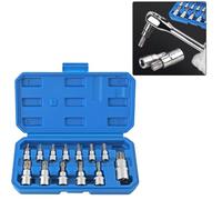 MonoSora Juego de 13 llaves de vaso Torx de acero al cromo vanadio T8 a T70 1 10.2 cm 3 20.3 cm 1 5.1 cm Drive para bicicletas, automóviles, electrodomésticos, maquinaria, plata y azul
