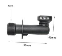 MonoSora Junta de tubo de entrada de codo para arandelas a presión Karcher K2 y K3 rosca M26 negra para 5.064 395.0 y 4.063 913.0