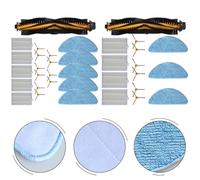 MonoSora Kit de piezas de repuesto para robot aspirador Aeno ARC0002S/ARC0003S, cepillo de rodillo principal, cepillos laterales, filtros y paños de fregona
