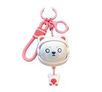 MonoSora Llavero giratorio de dibujos animados con diseño de gato que cambia la cara, bonito colgante para llaves o mochilas, 8 x 1,3 x 2 cm, plástico, 1 paquete de panda rosa