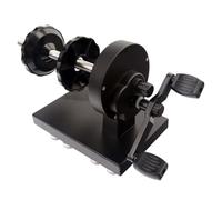 MonoSora Máquina enrolladora de hilo de pesca, carrete ajustable con relación de transmisión 1:3.7, portátil para superficies de vidrio y azulejos, color negro