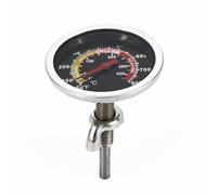 MonoSora Mini termómetro para parrilla de barbacoa, medidor de temperatura, acero inoxidable, doble escala (Celsius/Fahrenheit), 10.0 °C a 426.7 °C, para cocinar al aire libre