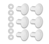MonoSora Paquete de 6 tornillos de rueda de plástico para limpiador de piscinas Polaris 180/280/380, piezas de repuesto C-55 C55, color blanco