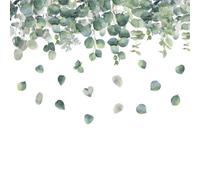 MonoSora Pegatinas de pared con hojas verdes de la selva tropical, decoración del hogar, decoración de habitación, sala de estar, dormitorio, decoración de pared para festivales de Navidad