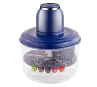 MonoSora Peladora eléctrica de uvas, herramienta automática para pelar tomates y ajos con motor de 50 W, hoja de acero inoxidable 304, para tomates cherry, apta para lavavajillas, 24 x 20 cm, azul