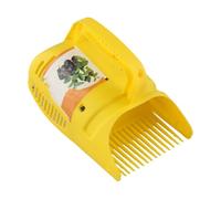 MonoSora Recolector de arándanos con dientes de peine de gran capacidad, rastrillo de bayas para arándanos rojos, saúco y moras, herramienta portátil de jardín, color amarillo