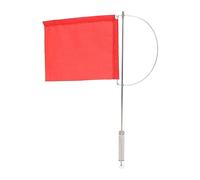 Monotypes Wind Indicator Flag, Bandera de Barco Roja para Velero Yate, Indicador de Dirección del Viento Ligero de Nylon con Poste de Acero Inoxidable, Fácil Instalación y Uso Dura (185*135mm