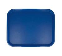 Monouso | 1 Bandeja Rectangular Antideslizante, 35,5x45,3cm, Color Azul, Bandeja Ideal para Bares, Restaurantes, Fast Good, Camareros, con Borde, Plástico, Gastronomía, Apto para Lavavajillas