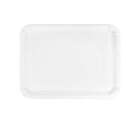 Monouso | 100 Bandeja de Cartón Blanca 20×27 cm | Rectangular Compacta | Resistente al Aceite y Calor | Ideal para Degustaciones y Catering | Pack de 100 Unidades