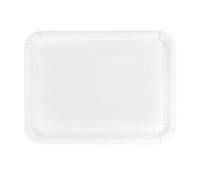 Monouso | 100 Bandeja de Cartón Blanca 25×34 cm | Rectangular Compacta | Resistente al Aceite y Calor | Ideal para Degustaciones y Catering | Pack de 100 Unidades