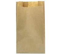 Monouso | 100 Bolsa de Papel Kraft Sin Asas 35g/m² | 14+7x24 cm | Pack de 100 Unidades