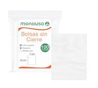 Monouso | 100 Bolsa Polietileno Sin Cierre 7×10 cm G-100 | Transparente LDPE Alta Flexibilidad | Ideal para Alimentación y Pequeños Productos