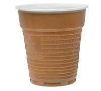 Monouso | 100 Vaso de Plástico PS Bicolor 165 ml Ø7,0cm | Compatible con Máquinas de Vending | Ideal para Café, Infusiones y Servicios de Alta Rotación | Pack de 100 unidades