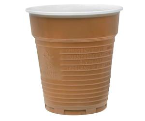 Monouso | 100 Vaso de Plástico PS Bicolor 165 ml Ø7,0cm | Compatible con Máquinas de Vending | Ideal para Café, Infusiones y Servicios de Alta Rotación | Pack de 100 unidades