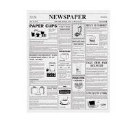 Monouso | 1000 Hojas de Papel Antigrasa, 20x24,5cm, Diseño Periódico, Envueltas Antigrasa, Papel para Hamburguesas, Bocadillos, Snacks, Fritos, Barbacoas, Picnic