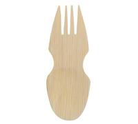 Monouso | 20 Tenedores Spork de Bambú, 9cm | Tenedores de Madera, Cubiertos Desechable, Resistentes, Biodegradables, Sostenibles