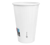 Monouso | 20 Vaso de Cartón 20 Oz (600 ml) Ø8,9 cm Blanco | Cartón Reciclable | Vasos Desechables para Bebidas Calientes y Frías