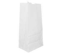 Monouso | 25 Bolsa de Papel Sin Asas Kraft Blanca 60g/m² | Compacta y Ecológica | 18+11x34 cm | Pack de 25 Unidades