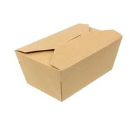 Monouso | 25 Caja Americana Kraft, 16x10x6,5 cm, 900 ml, Resistente y Biodegradable, Comida Rápida y Para Llevar, Ecológica