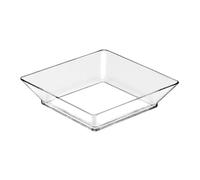 Monouso | 25 Platos Plástico Reutilizable, 6,5x6,5cm, 45ml, Transparente, Degustación, Catering, Eventos, 125 usos. Apto lavavajillas, Reciclable.