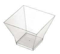 Monouso | 25 Vasitos para Aperitivos de Plástico, 65ml, Color Transparente, Vasos, Cuencos, Recipientes para Postres, Eventos, Catering, Picnic, Reutilizable, 125 Usos