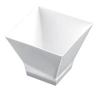 Monouso | 25 Vasitos para Aperitivos de Plástico, 90ml, Color Blanco, Vasos, Cuencos, Recipientes para Postres, Eventos, Catering, Picnic, Reutilizable, 125 Usos