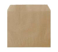 Monouso | 250 Sobre para Patatas Fritas Kraft Antigrasa 12 × 12 cm | Sobres de Papel para Fritos | Papel para Comida con Aceite