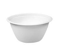 Monouso | 50 Bols de Caña de Azúcar, 180ml, Ø9,5 cm, Color Blanco, Cuencos, Vajilla Desechable, Biodegradables, Compostables, Aperitivos, Apto para Microondas, Eventos y Catering