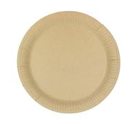 Monouso | 50 Platos de Cartón, Ø23cm, 200g/m² | Platos Hondos, Desechable, Papel, Cartón Kraft, Cumpleaños, Bodas, Catering