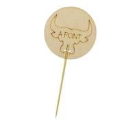 Monouso | 60 Palillos Marcadores de Carne "Al Punto", 9cm, Pinchos de Bambú, Color Bambú, Carne, Barbacoas, Accesorios, Parrilla, Catering