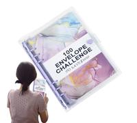 Monozoz 100 sobres para ahorrar dinero, carpeta de libros de presupuesto para 100 días, de sobres de efectivo, una manera fácil y divertida de ahorrar 5.050