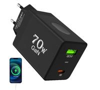 Monozoz Adaptador de Corriente | Adaptador de Enchufe QC PD - Bloque de Carga Rápida | para Portátiles Tabletas Smartphones Auriculares Uso Doméstico y Viajes para Personas de Todas Las