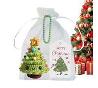 Monozoz Árbol De Navidad Positivo - Decoración Navideña Muñeca Motivacional - Árbol De Navidad De Crochet como Regalo De Aliento | para Niños Adultos Amigos Compañeros Profesores