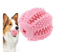 Monozoz Bola dispensadora de golosinas para perro, divertidos juguetes dispensadores de alimentos, juguetes interactivos portátiles para perros, bola de juguete de limpieza de dientes de perro para el