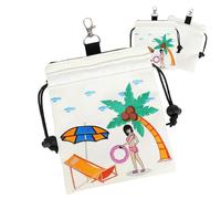 Monozoz Bolsa de golf con cordones | Bolsa de poliuretano para almacenamiento de camisetas de golf, bolsa de accesorios de golf con cordón para pelotas de golf, camisetas, marcadores de pelota, clips