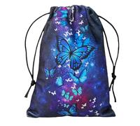 Monozoz Bolsa para tarjetas de tarot, bolsa de tarot | Oracle Card Bag con cordón, bolsa de almacenamiento con patrón de mariposas para guardar tarot, runas, joyas, pulseras y piedras de, 13,
