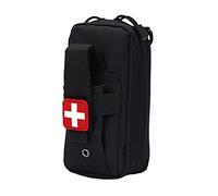 Monozoz Bolsas,Tactische Admin Beutel,IFAK ED C EMT Primeros Auxilios Bag Trauma Outdoor Survival Travel Camping Senderismo Caza Hogar Emergencia Primeros Auxilios Kit Holder Bag, Negro , ver