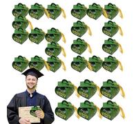 Monozoz Caja de Graduación - Cajas Sombrero Para Dulces 2025 Con Borlas Para Ceremonia de Graduación,Contenedores de Chocolate en Forma de Gorro Decorativo para Celebraciones de Kindergarten,