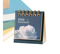 Monozoz Calendario de escritorio 2026 | Mini pantalla de seguimiento - Mini calendario de escritorio, para el hogar, oficina, escuela, hombres, mujeres, compañeros de trabajo, empleados de Navidad