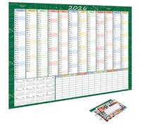 Monozoz Calendario grande 2026, 29 x 20 pulgadas, decoración grande para el hogar con etiquetas de puntas, calendario de pared para oficinas, estudio mental, escuela, tareas, limpieza del hogar