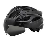 Monozoz Cascos para Montar a Caballo,Cascos para Bicicleta de montaña, de Ciclismo con luz Trasera Recargable, de Bicicleta, Cascos de Ajustables y Transpirables para Hombres y