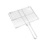 Monozoz Cesta de barbacoa para barbacoa, cesta de pescado para barbacoa - Parrilla de pescado de acero inoxidable | Cesta de parrilla portátil con mango largo, accesorios rectangulares para parrilla