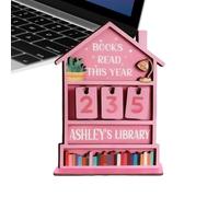 Monozoz Contador de Lecturas,de Exhibición de Golf de Madera,Marcador De Libros Lectura | para Estudiantes, Profesores, Bibliotecas y Decoración para Estanterías y Paredes