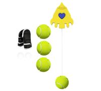 Monozoz Juego de pelotas de boxeo Reflex | Sin perforación, rebote automático, bola de reflejo de boxeo colgante | Cierres fuertes de gancho y bucle, pelota de tenis, entrenamiento de boxeo, para